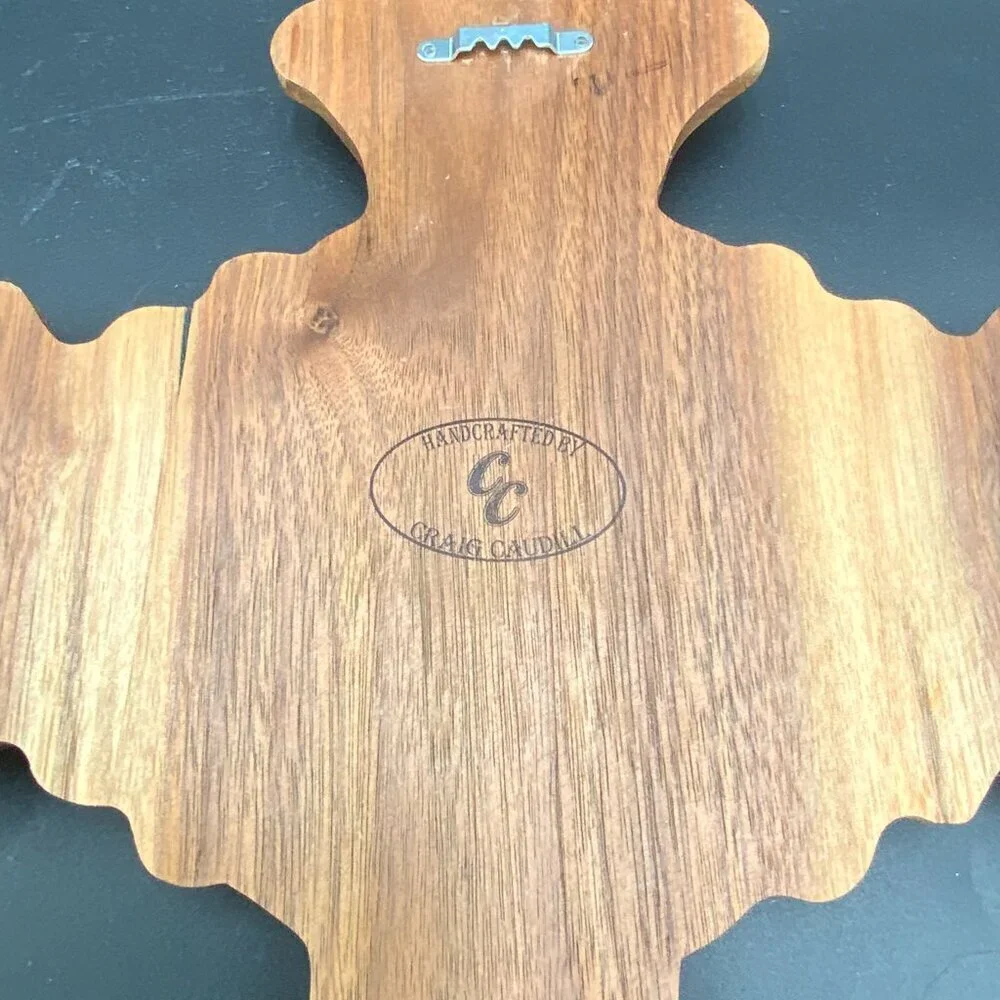 Handcrafted Craig Caudill Wooden USA Flag American Fallen Soldier Memorial Cross